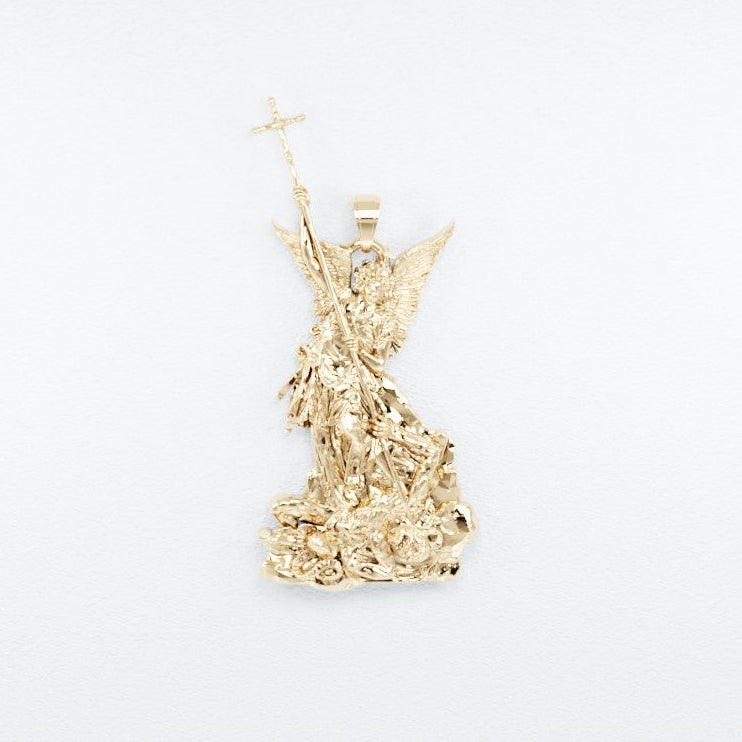 Archangel Michael Pendant - Solid Gold 10k or 14k