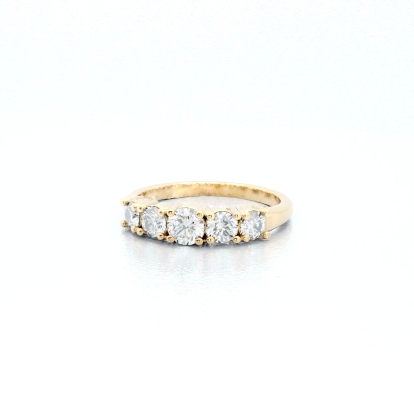 5-Stone 1ctw Diamond Gold Ring