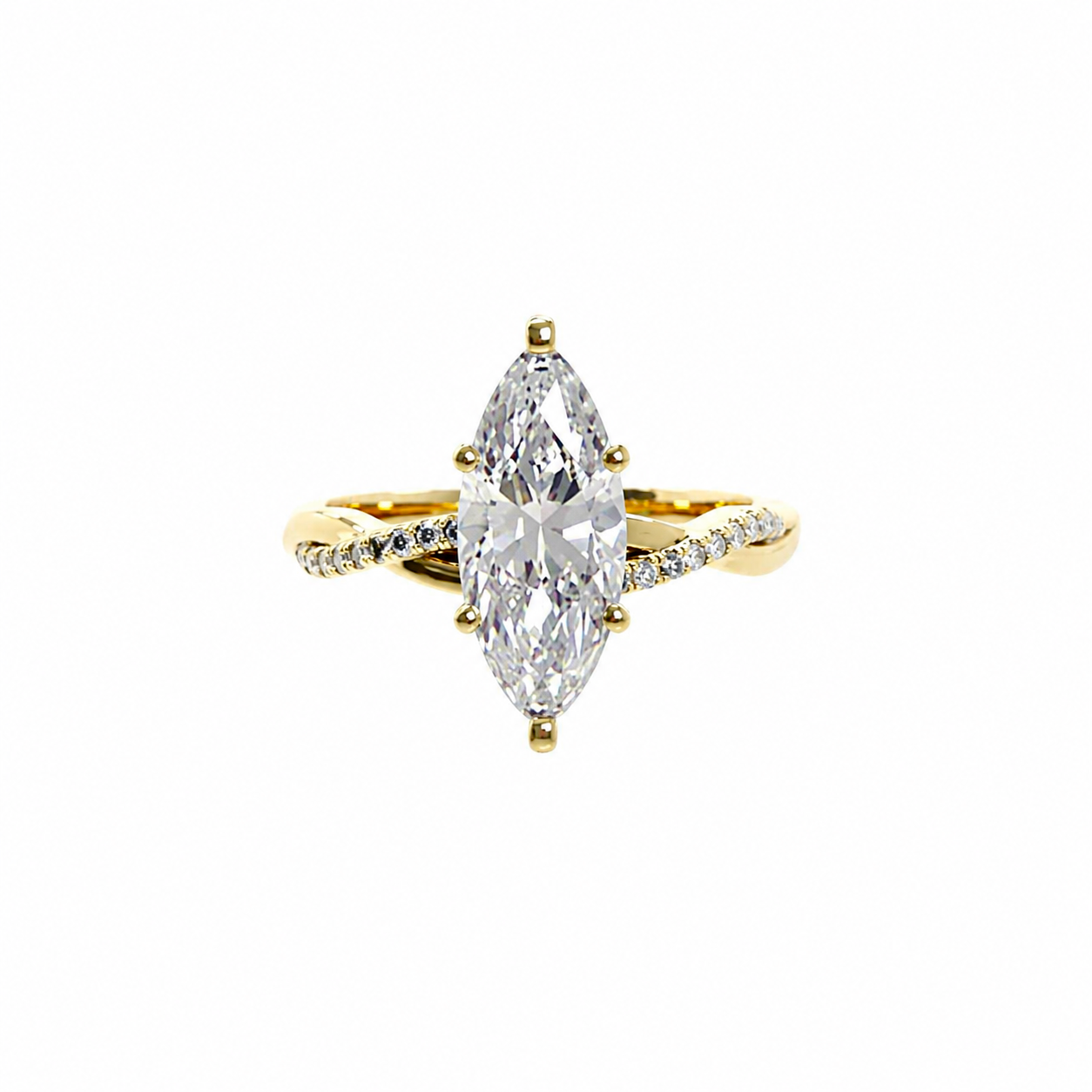 De Mi a Ti 1ct Marquise 4.25ctw Lab-Grown Diamond Engagement Ring - 14k
