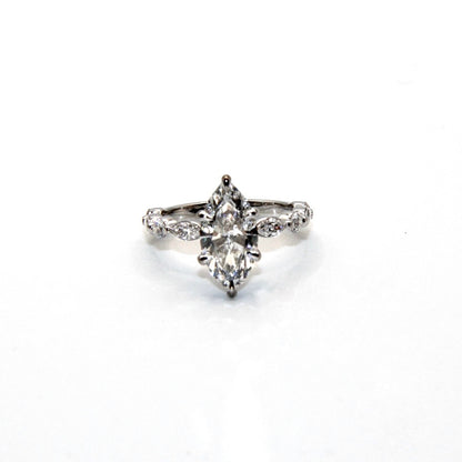 Diamond ring with a white background
