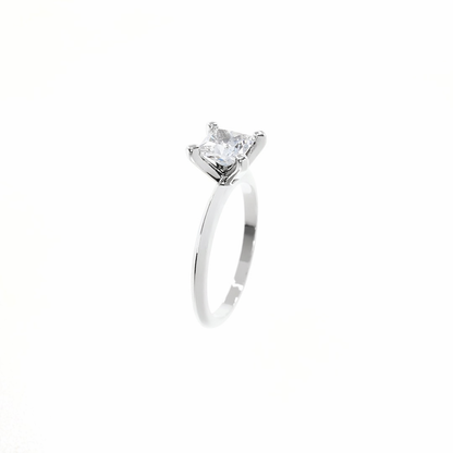 Diamond ring with a white background