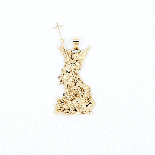 Archangel Michael Pendant - Solid Gold 10k or 14k