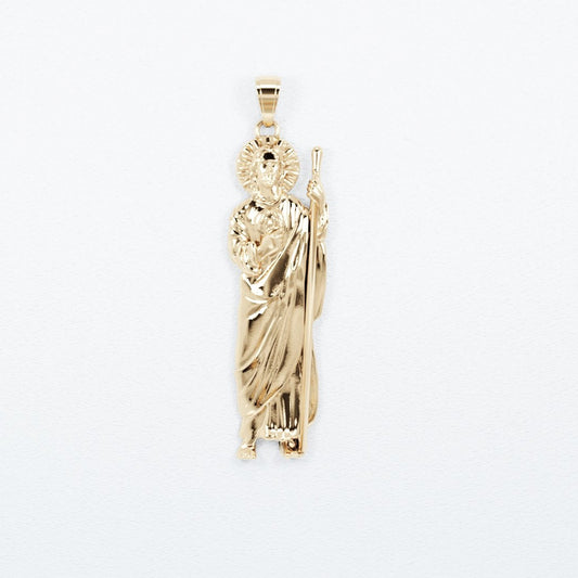san judas pendant 14k yellow gold