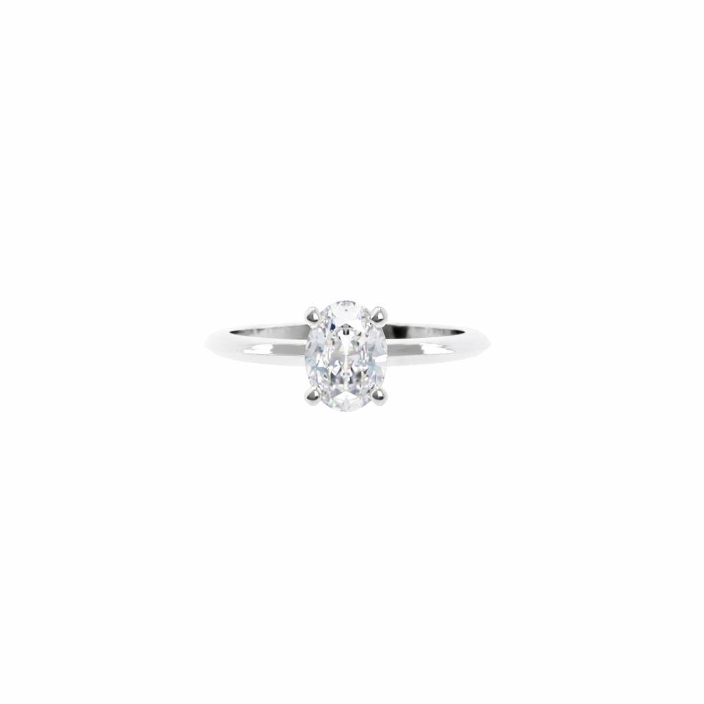 Diamond ring on a white background