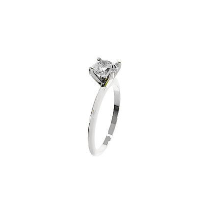 Diamond ring on a white background