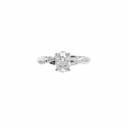 Diamond ring on a white background